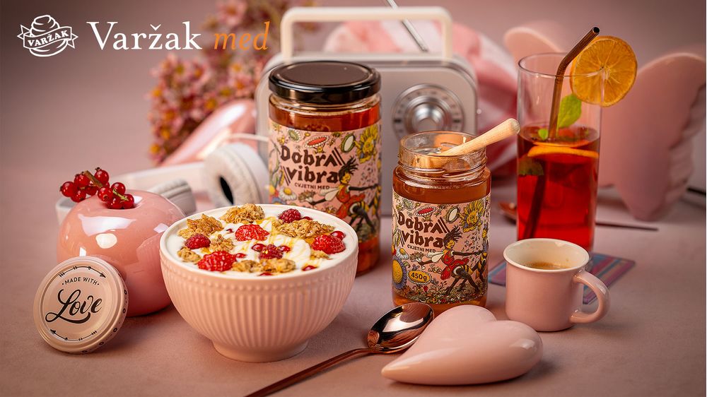 Professional Product Photography for Good Vibes by Varžak Honey