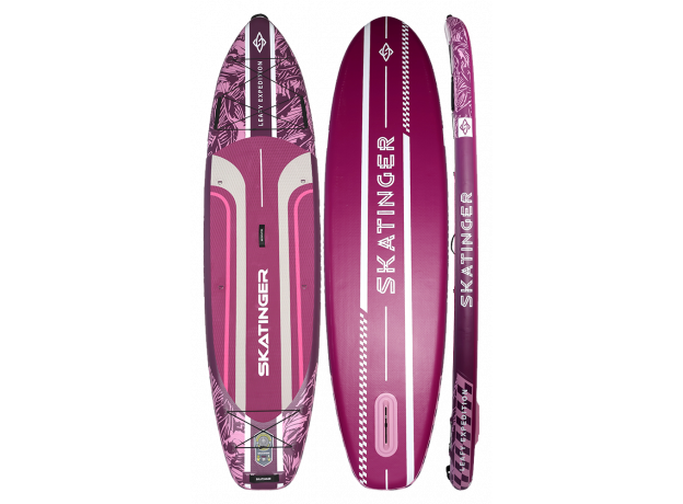 Skatinger Leafy Expedition Pink Allround SUP daska – Stil, Stabilnost, Izdržljivost