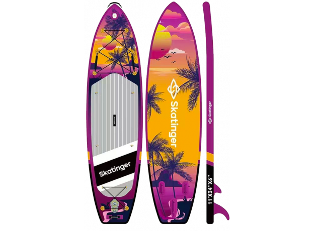 Skatinger Upgraded Sunrise Allround SUP daska – Avantura, Energija, Tropi