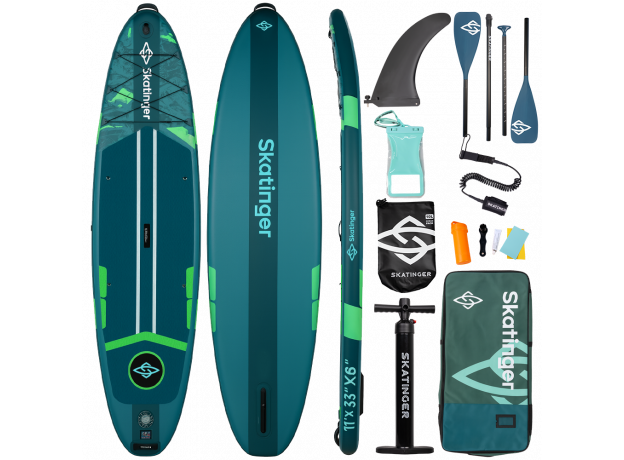 Skatinger Ice Age Green Touring SUP daska – Stabilnost, Kontrola, Avantura