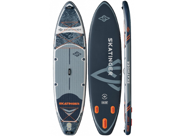 Skatinger Fishing siva touring SUP daska za veslanje – stabilna, svestrana i pustolovna
