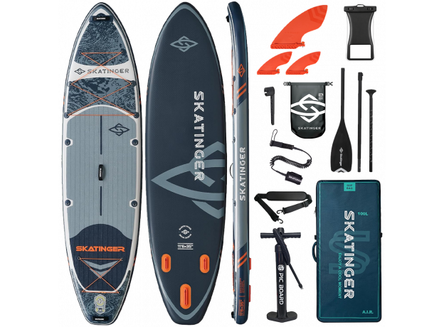 Skatinger Fishing siva touring SUP daska za veslanje – stabilna, svestrana i pustolovna