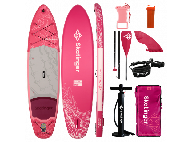 Ružičasta touring SUP daska za veslanje Skatinger Seahorse – Elegancija, udobnost i sloboda